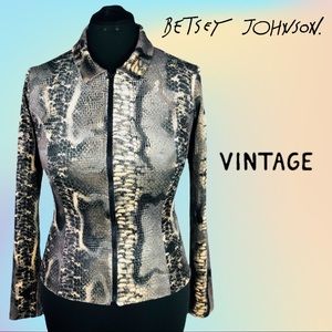 VINTAGE RARE Betsey Johnson Snake Print Jacket LG